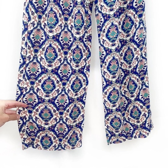 Japna Boho Floral Lightweight Tank Jumpsuit Tie Shoulder, Size XS - Picture 5 of 6